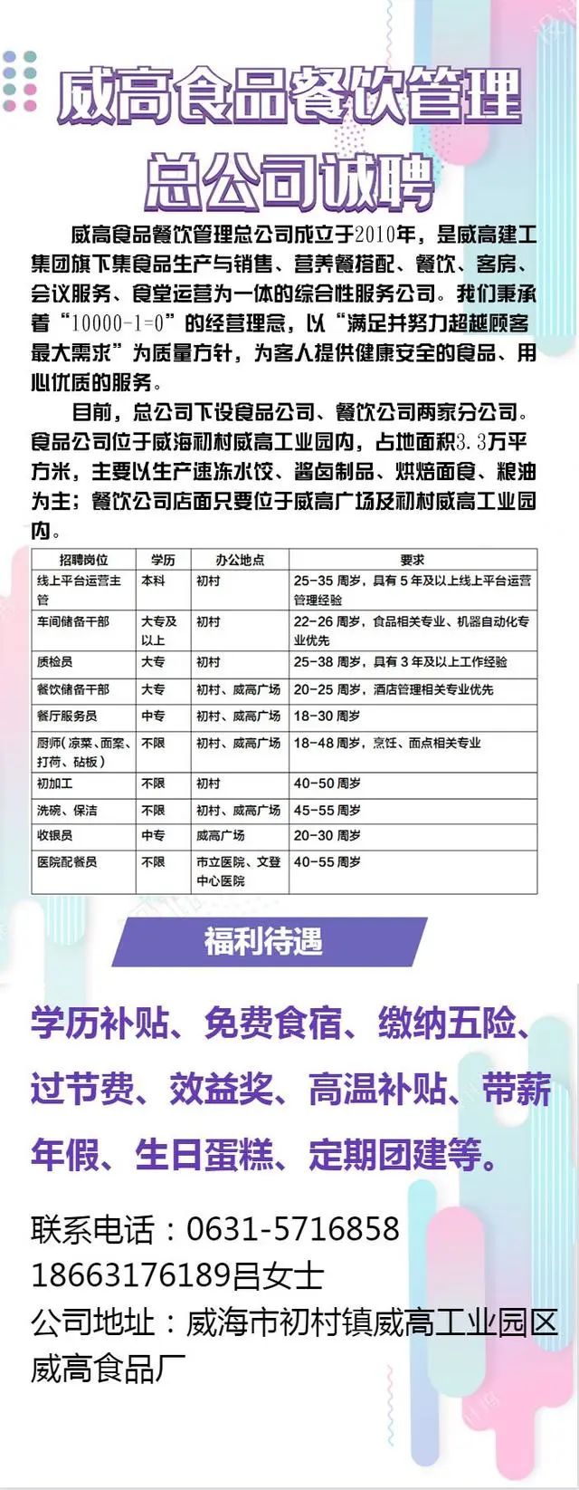 山东威海最新招聘信息,山东威海最新招聘信息📢 众多职位等你来挑！